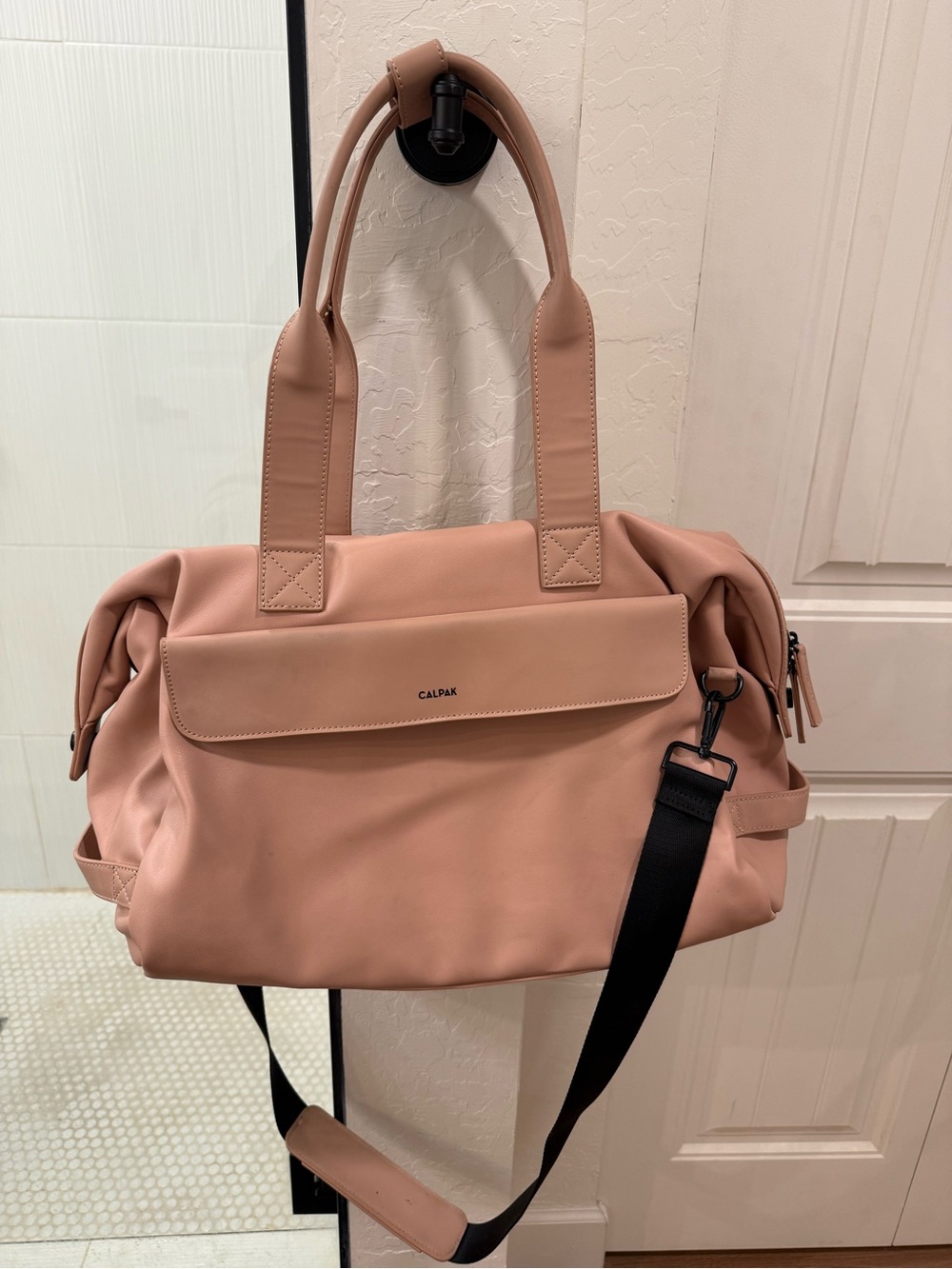 CALPAK Blush Pink Hue Duffle Bag with Removable Strap